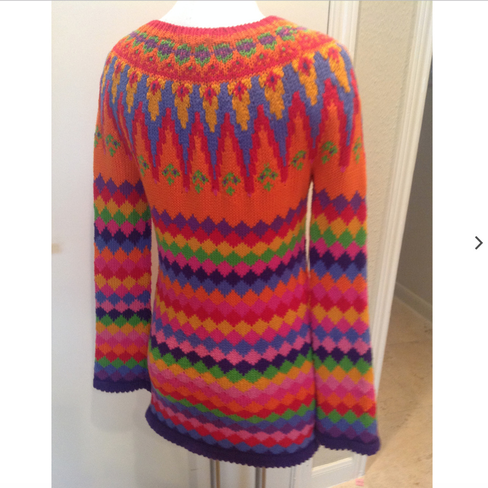 bell sleeves knitted long sweater - Picture 2 of 3